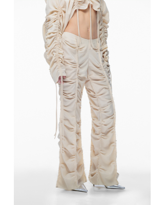 wrinkled pants beige