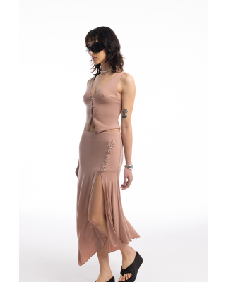 Asymmetrical Skirt Mocha