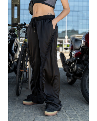 parachute pants black