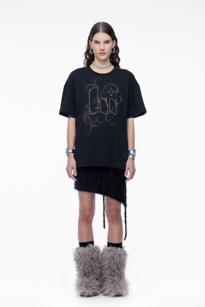 moth t-shirt black