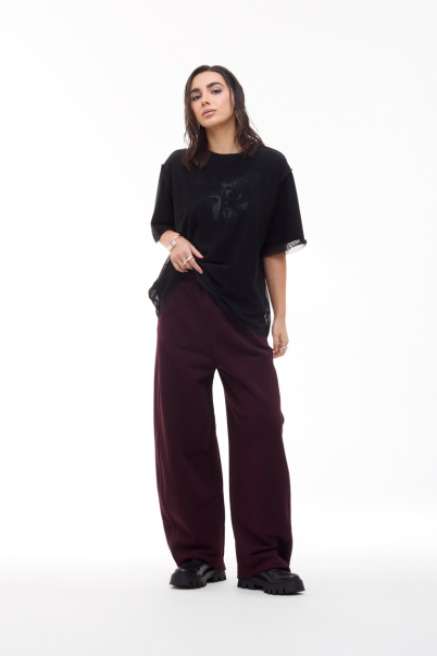 tribal fade sweatpants burgundy
