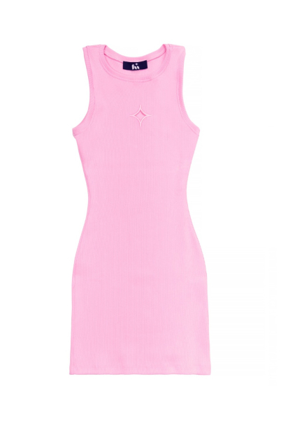 ribbed dress pink