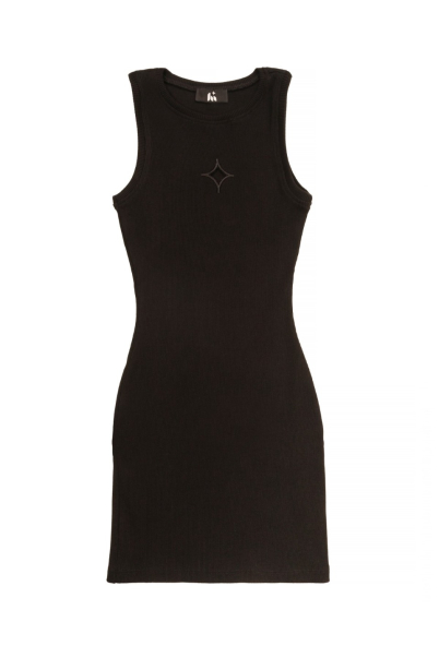 ribbed dress black