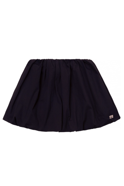 puffed mini skirt black