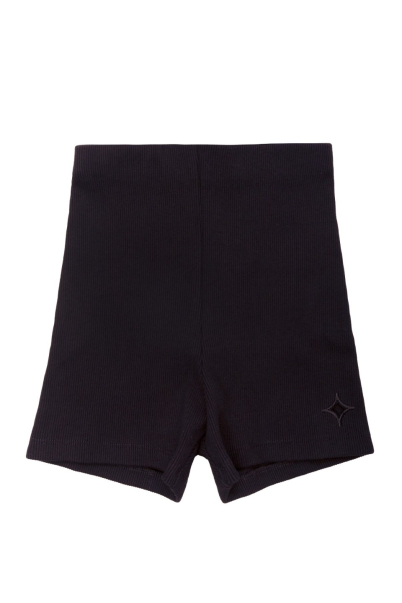 ribbed biker shorts black