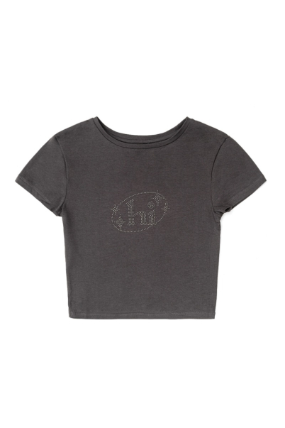 ellipse crop top graphite