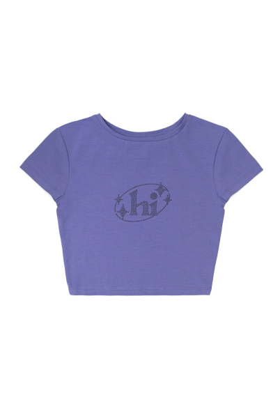 ellipse crop top violet