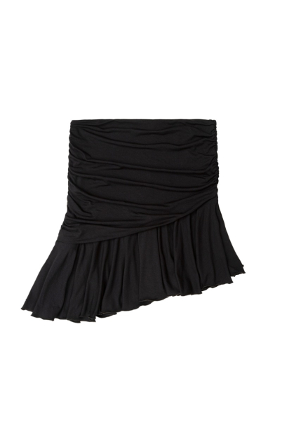 frill skirt black