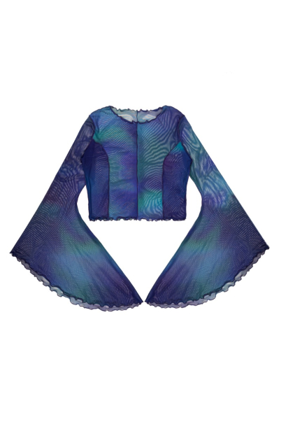 frill longsleeve fluorite