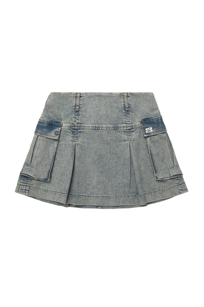 cargo skirt denim