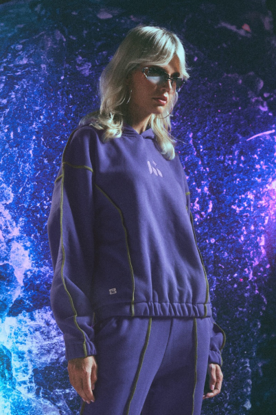space suit hoodie violet