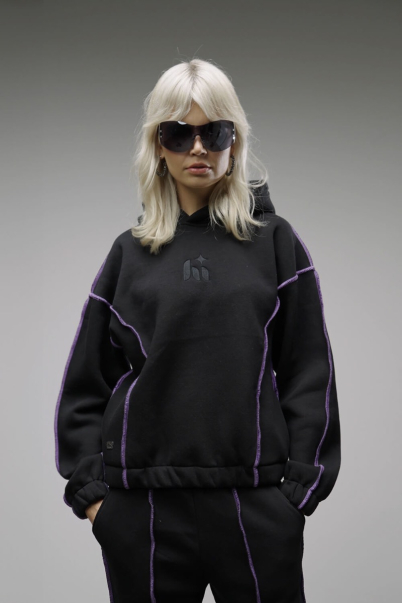 space suit hoodie black