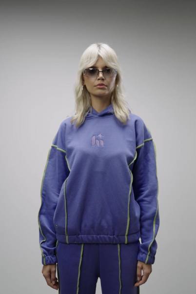 space suit hoodie violet